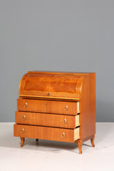 Traumhafter Mid Century Rollladen Sekretär echt Holz Büro Schrank Retro Schreibkommode