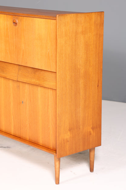Wunderschönes Mid Century Highboard echt Holz Bar Schrank Büro Kommode 60er Jahre