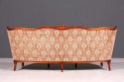 F902 Finish cm Wunderschönes Chippendale Sofa Barock Stil Couch Samt Stoff 3 Sitzer