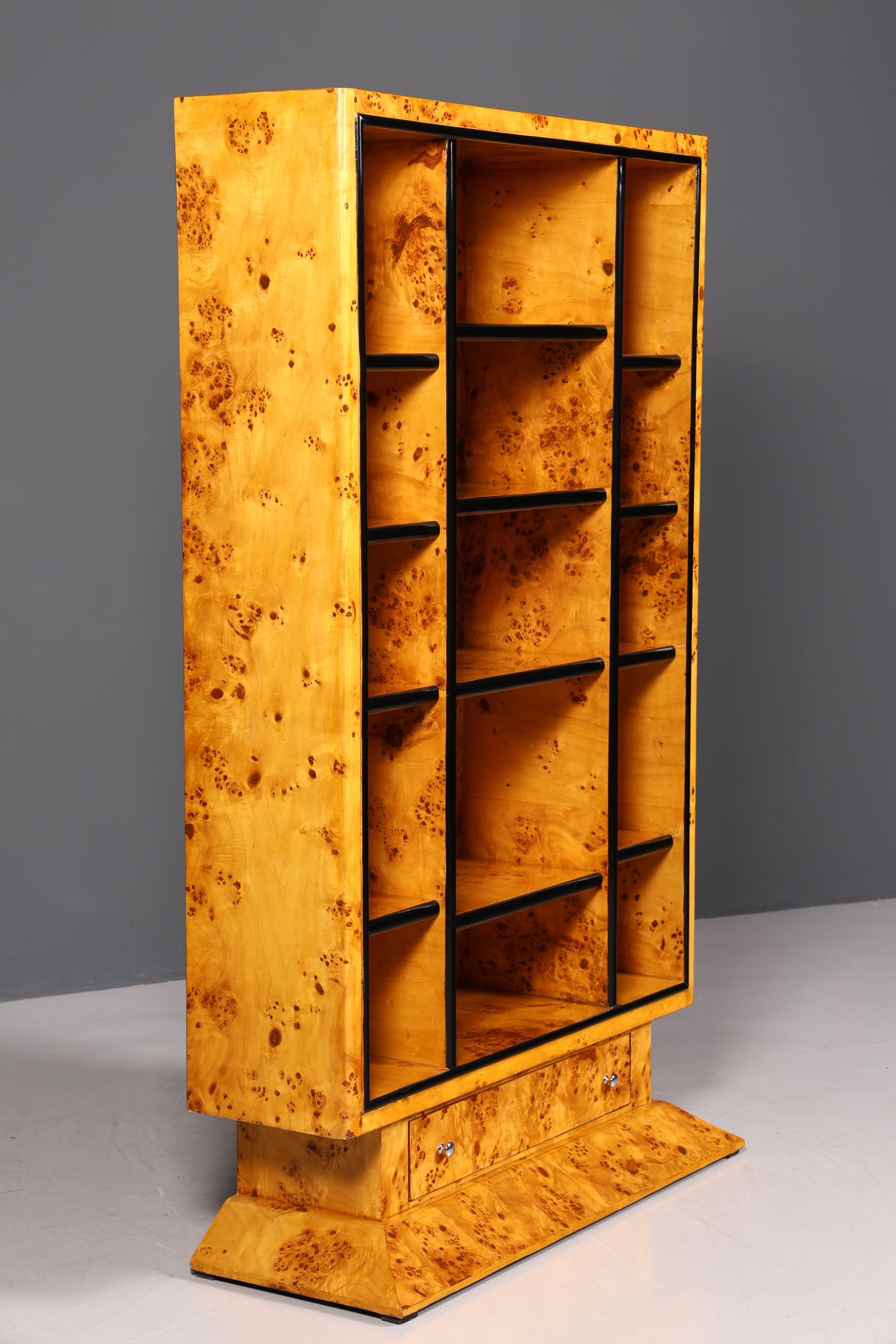 Beeindruckendes Art Deco Design Bücherregal Birke Luxus Regal Biedermeier Bibliothek