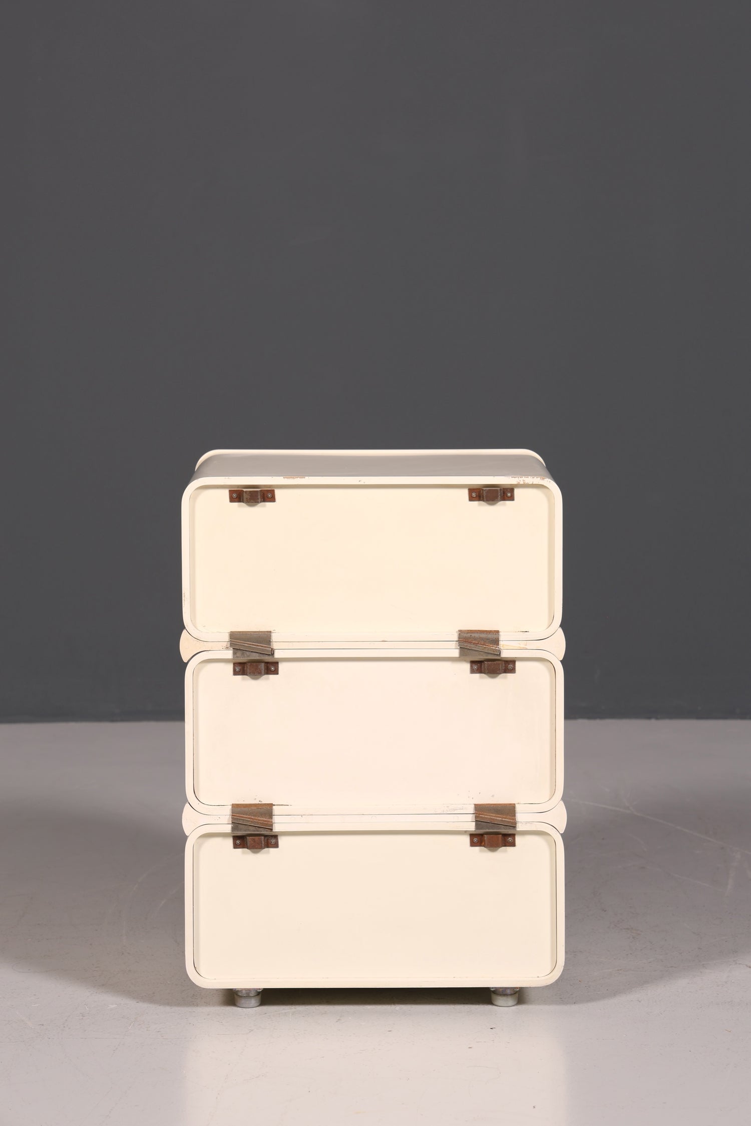 Seltene Mid Century Kommode Space Age Module Nachttisch Design Frankreich Vintage Schubladenkommode 1 von 5