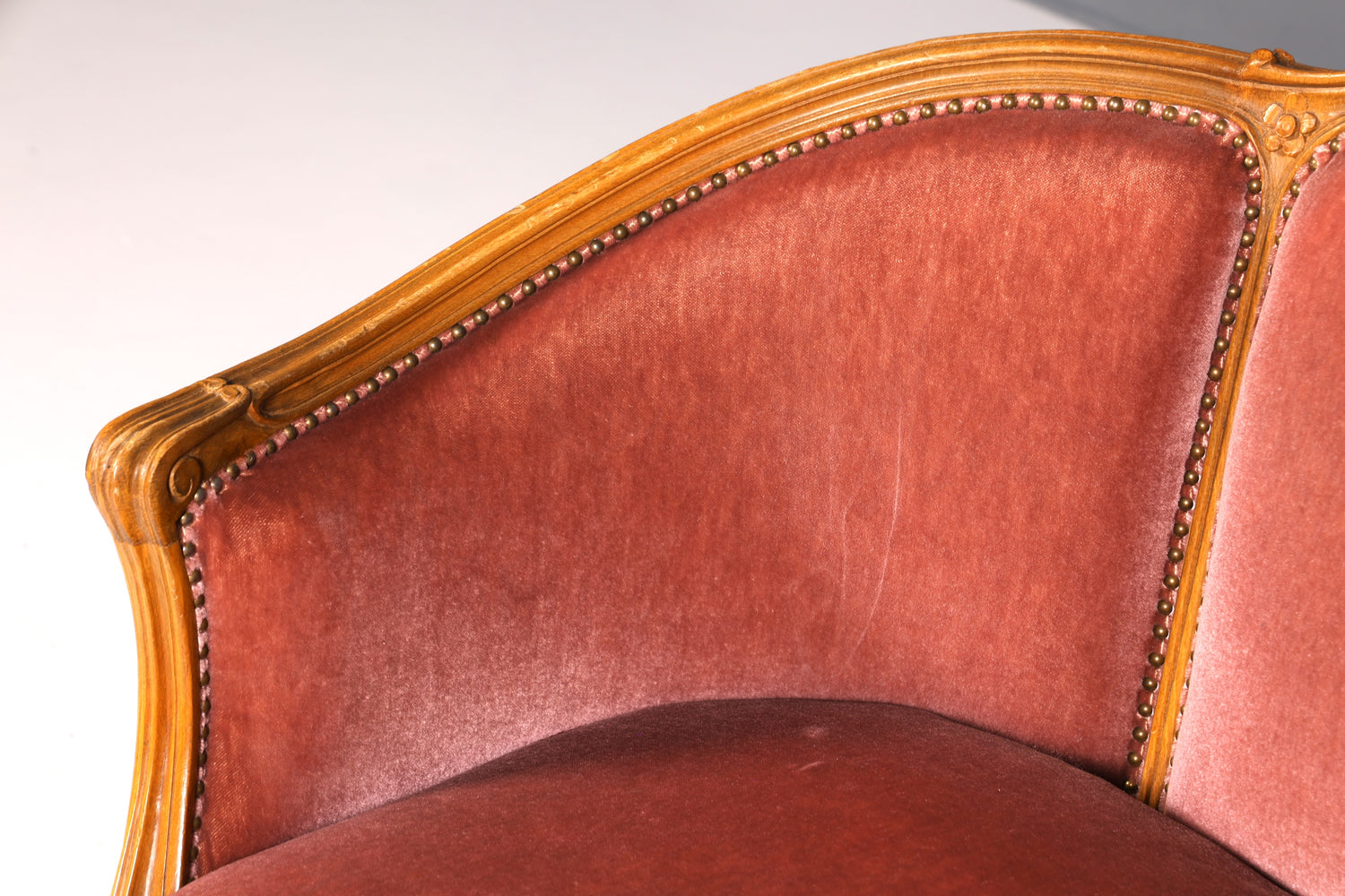 Wunderschönes Chippendale Sofa Barock Stil Couch Samt Stoff 2 Sitzer Canapé