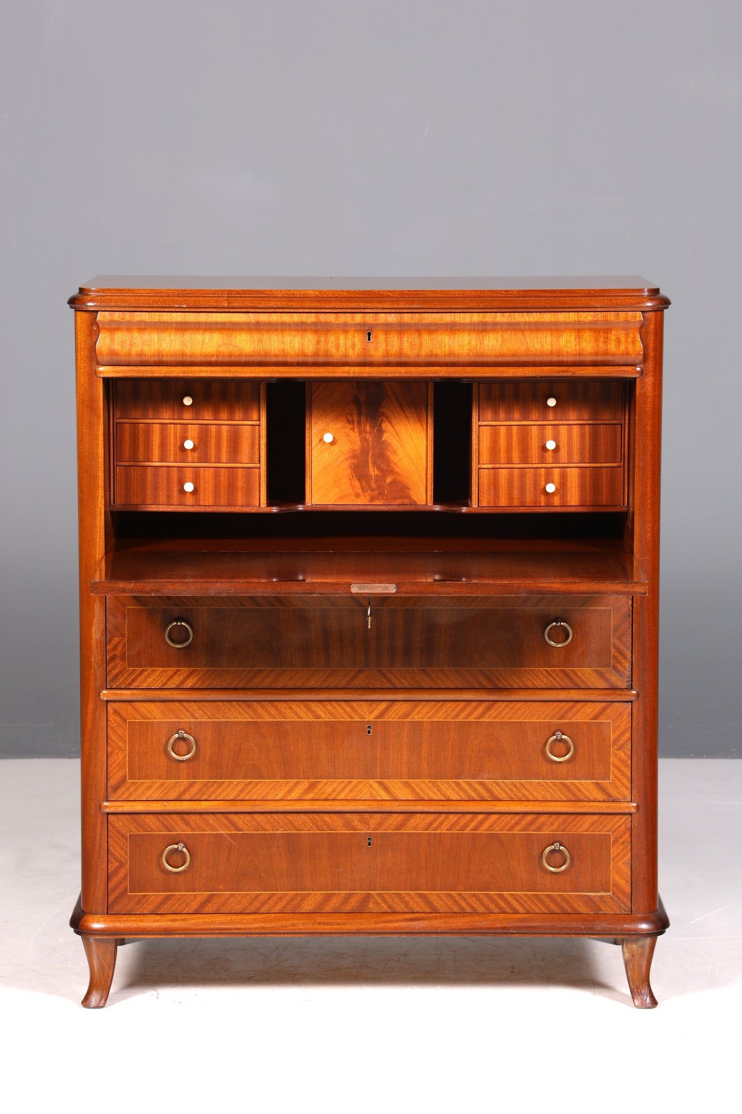 Wunderschöner Sekretär im Antik Stil Büro Kommode Art Deco Stil 50s Vertiko Schreibkommode Kommode