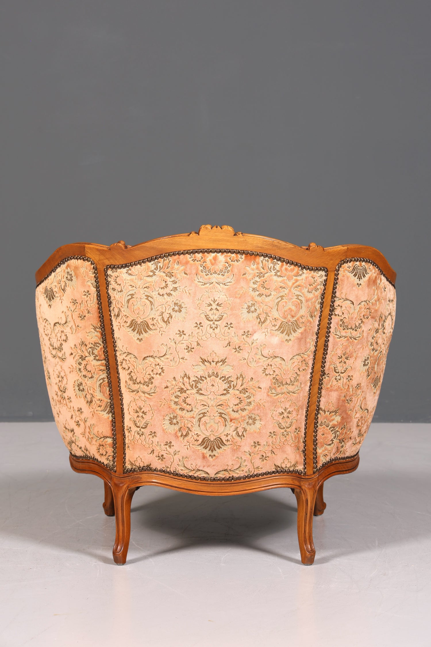 Wunderschöner Chippendale Armlehnsessel Barock Stil Sessel Armchair Samt Stoff Rococo Stil Sessel 2 von 2