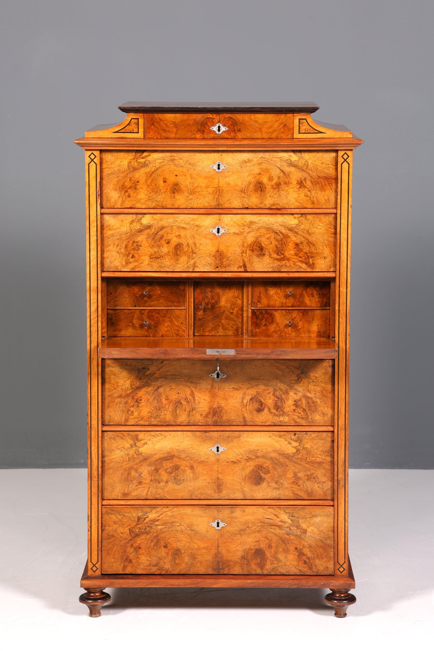 Traumhafter Louis Philippe Sekretär um 1880 Gründerzeit Chiffoniere Vertiko Schrank Semainier
