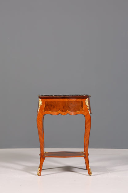 Beautiful Louis XV side table baroque style storage table marble chest of drawers telephone table