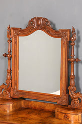 Edle Gründerzeit Kommode mit Spiegelaufsatz Louis Philippe Frisierkommode Holz Schrank Antik Flurschrank um 1880