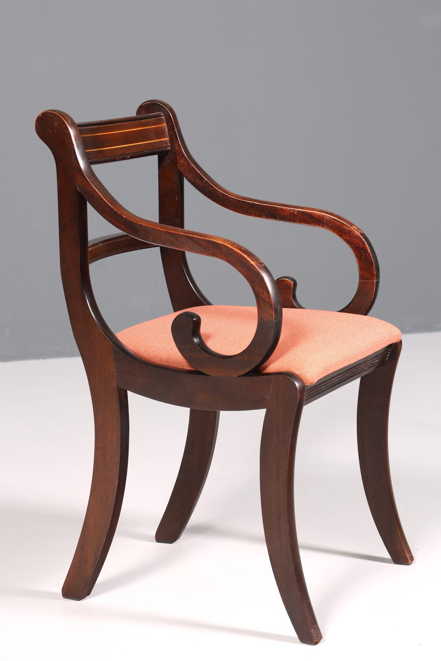 Wunderschöner Englischer Stuhl UK Armlehnstuhl Antik Stil Sekretär Stuhl Polsterstuhl 1 von 2