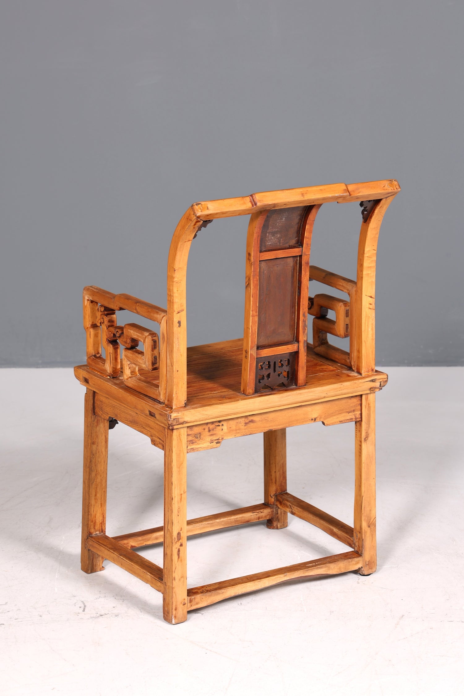 Wunderschöner Chinesischer Armlehnstuhl Stuhl China Ming Stil Qing Dynastie Holzstuhl Asiatische Antik Sekretär Stuhl