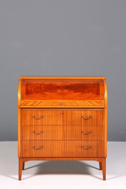 F228 Finish cm Wunderschöner Mid Century Rollladen Sekretär echt Holz Büro Schrank Vintage Schreibkommode