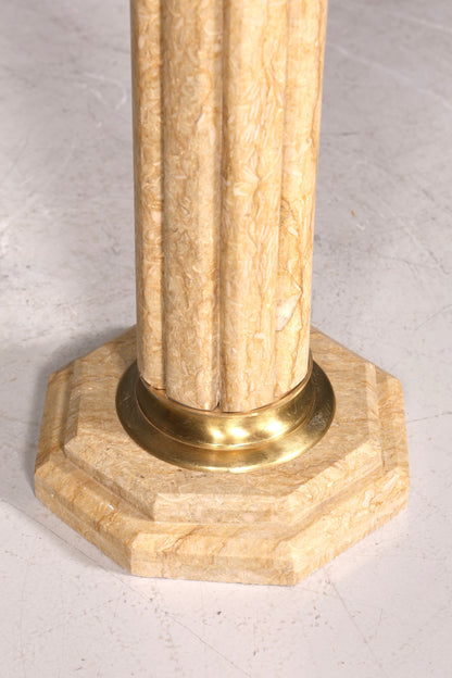 Wunderschöne Barock Stil Säule Louis XV Marmor Blumensäule Naturstein Beige Sockel Ablage 1 von 2