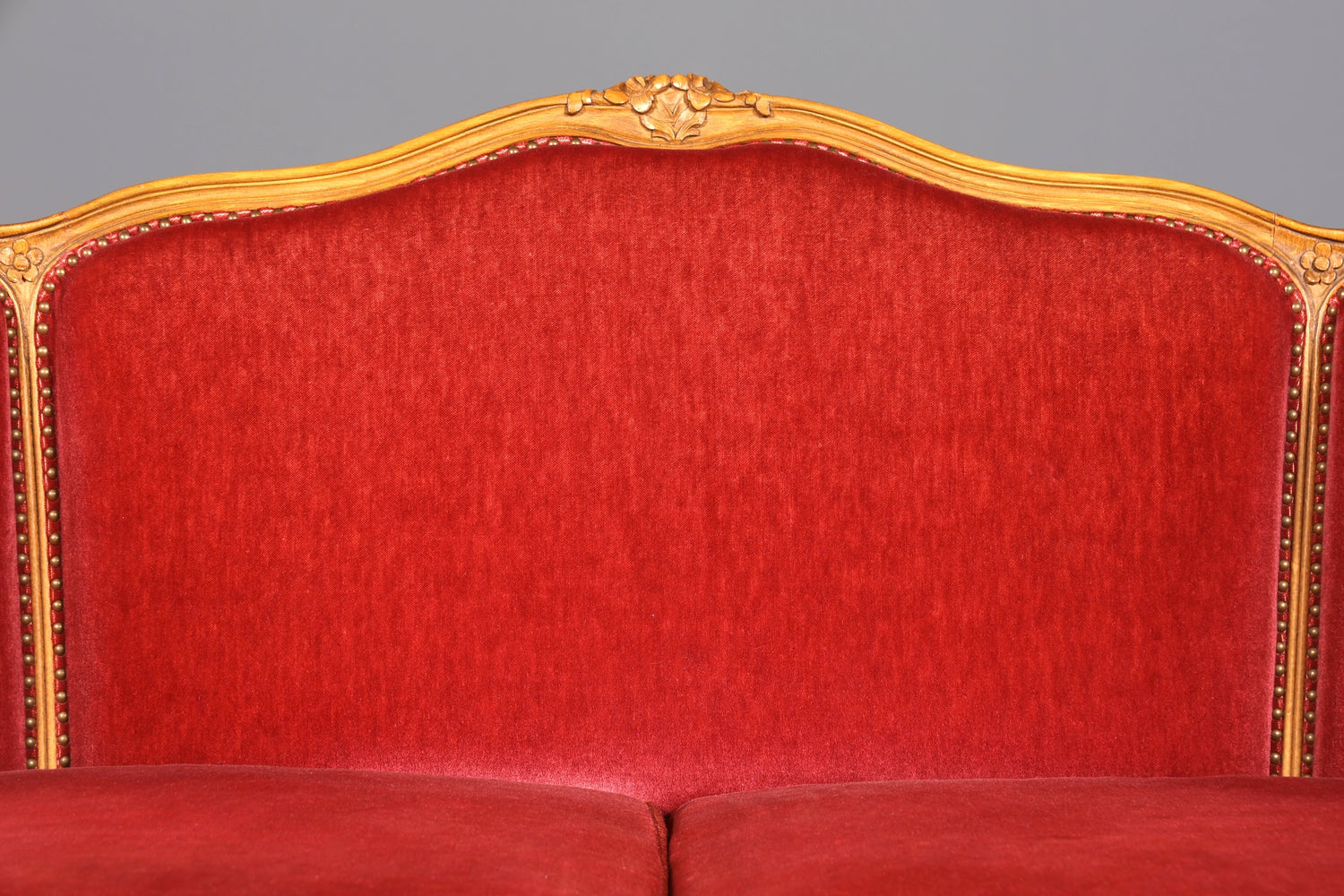 Wunderschönes Chippendale Sofa Barock Stil Couch Samt Stoff 3 Sitzer Canapé