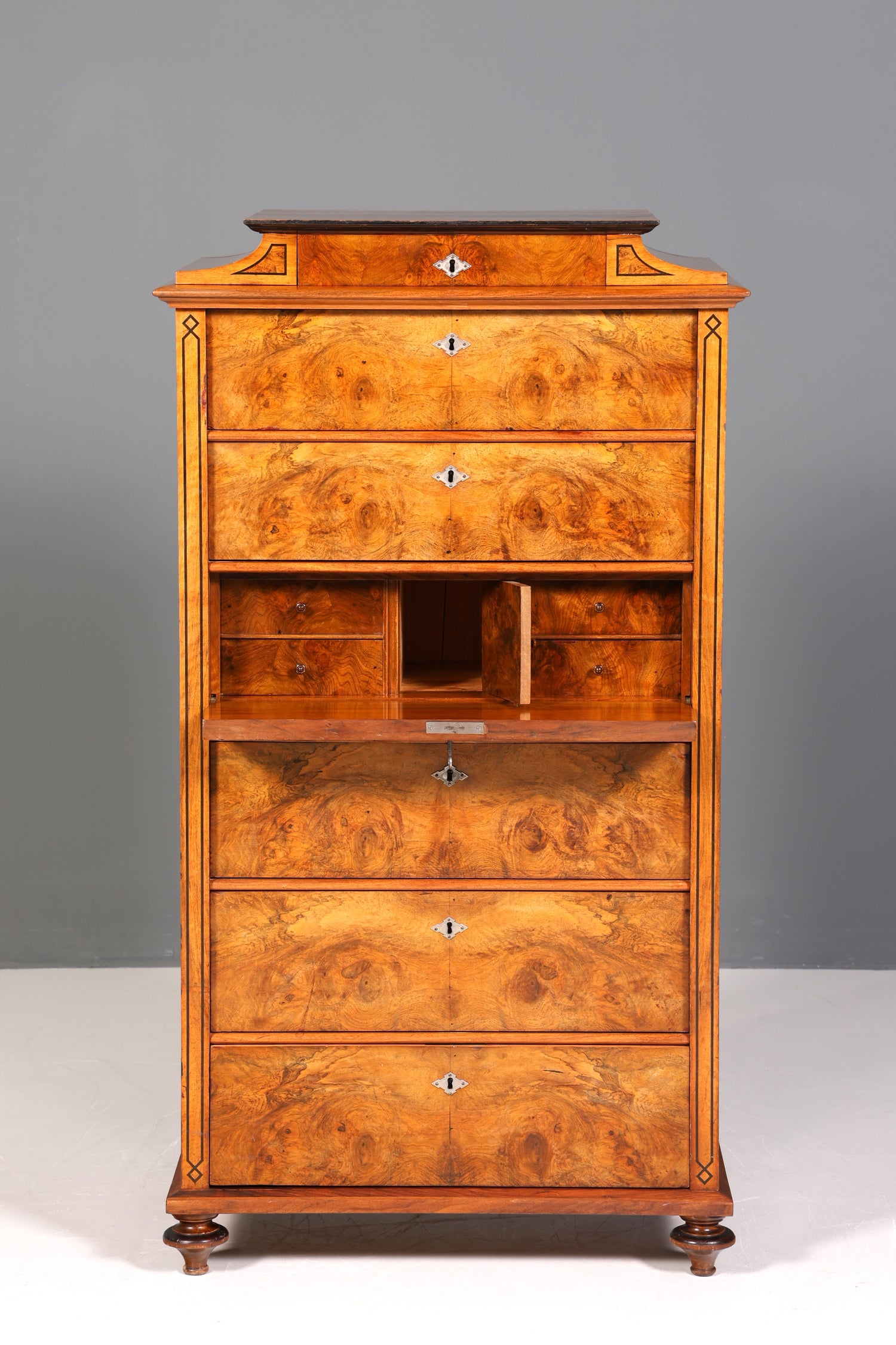 Traumhafter Louis Philippe Sekretär um 1880 Gründerzeit Chiffoniere Vertiko Schrank Semainier