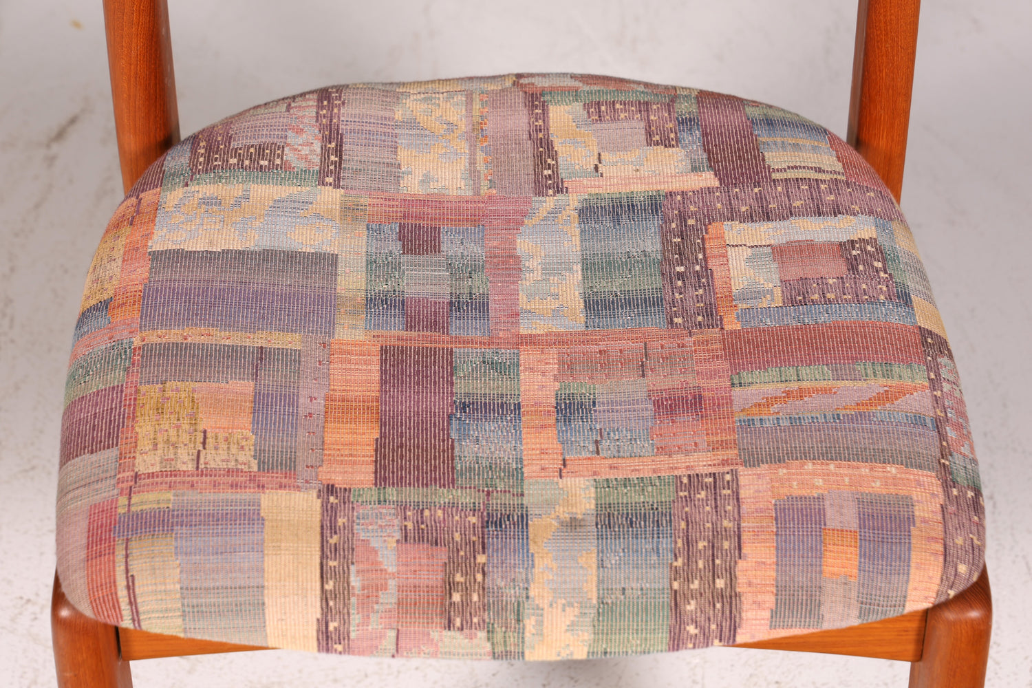 Schlichter Mid Century Stuhl Retro Esszimmer Stuhl Danish Design Küchenstuhl Teak Holz Sekretär Stuhl 2 von 2