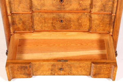 Edle Gründerzeit Kommode mit Spiegelaufsatz Louis Philippe Frisierkommode Holz Schrank Antik Flurschrank um 1880