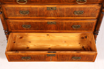 F855 Finish Wunderschöne Gründerzeit Kommode Louis Philippe Nussbaum Schubladen Kommode Sideboard um 1880