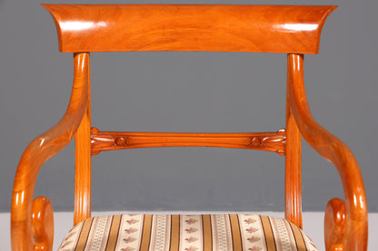 Wunderschöner Englischer Stuhl UK Küchenstuhl Antik Biedermeier Stil Eibe Sekretär Stuhl Polsterstuhl