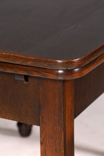 Wunderschöner Jugendstil Esstisch um 1910 ausziehbarer Tisch echt Holz Art Deco Antik Küchentisch