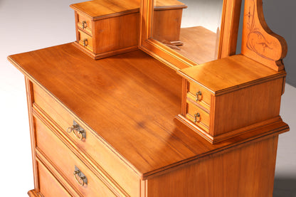 Traumhafte Jugendstil Kommode Antik Sideboard mit Spiegel Flurkommode Frisierkommode