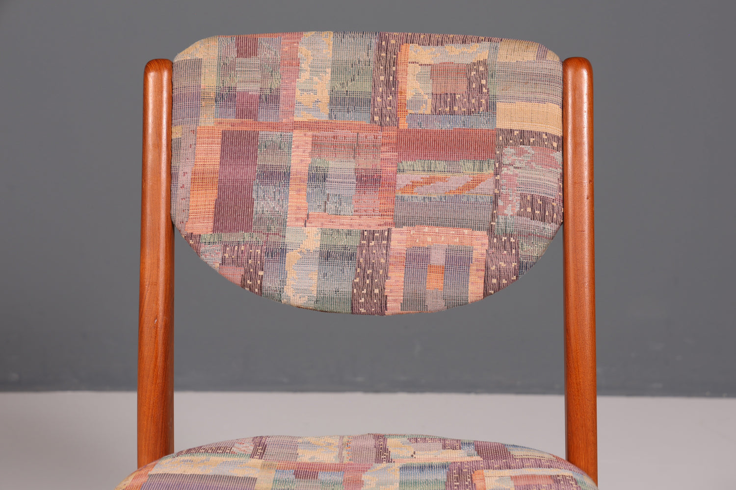 Schlichter Mid Century Stuhl Retro Esszimmer Stuhl Danish Design Küchenstuhl Teak Holz Sekretär Stuhl 2 von 2