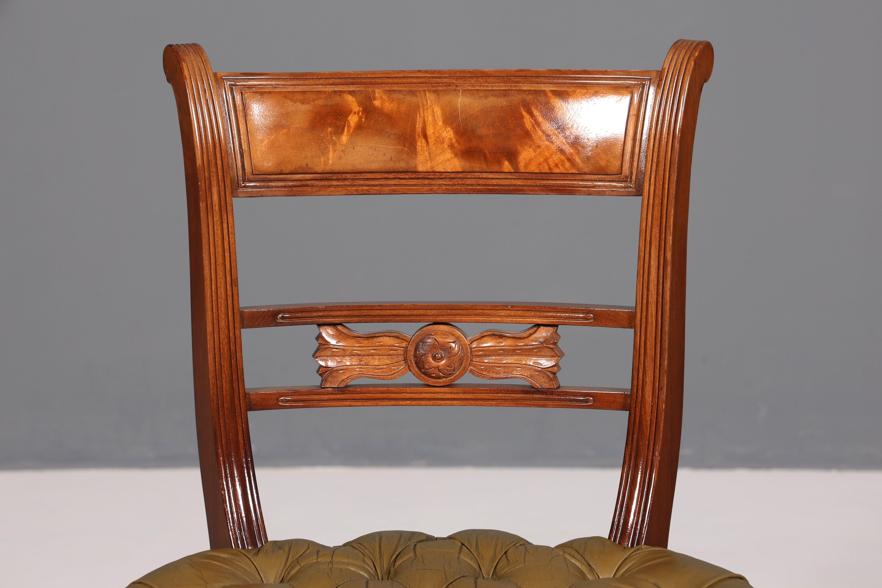 Wunderschöner Chesterfield Stuhl Anno Dom Sekretär Stuhl Englisch echt Leder Küchenstuhl 4 von 4