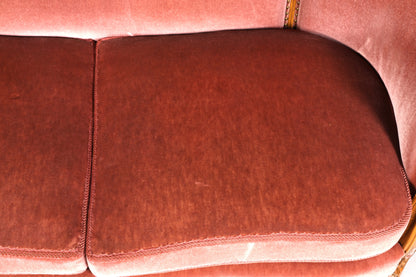 Wunderschönes Chippendale Sofa Barock Stil Couch Samt Stoff 2 Sitzer Canapé