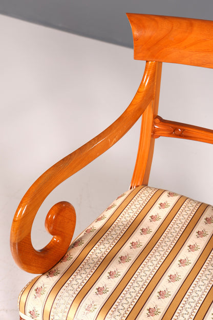 Wunderschöner Englischer Stuhl UK Küchenstuhl Antik Biedermeier Stil Eibe Sekretär Stuhl Polsterstuhl