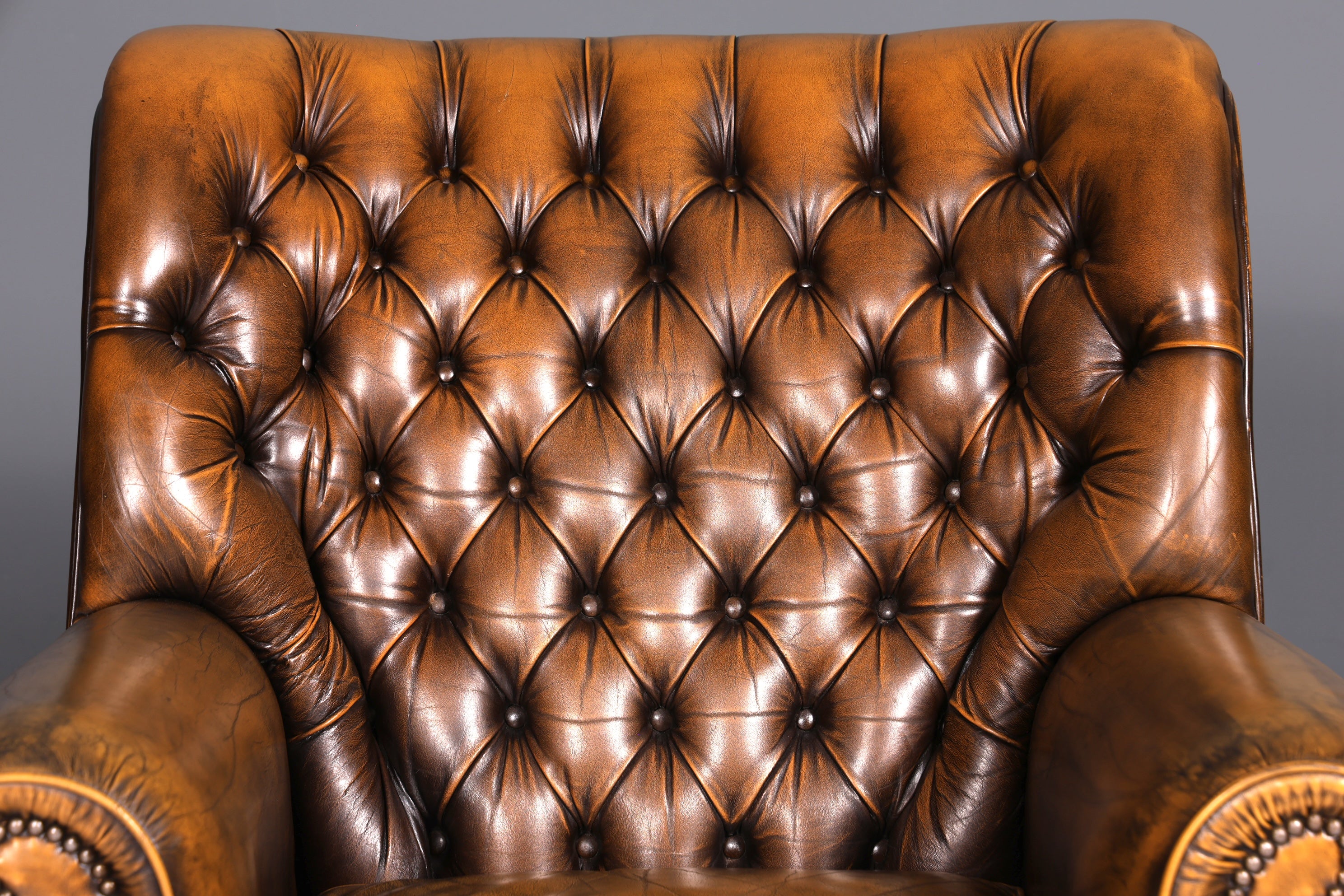 Stilvoller Original Chesterfield Sessel Englischer Armlehnsessel Englisch Herrensessel 2 von 2