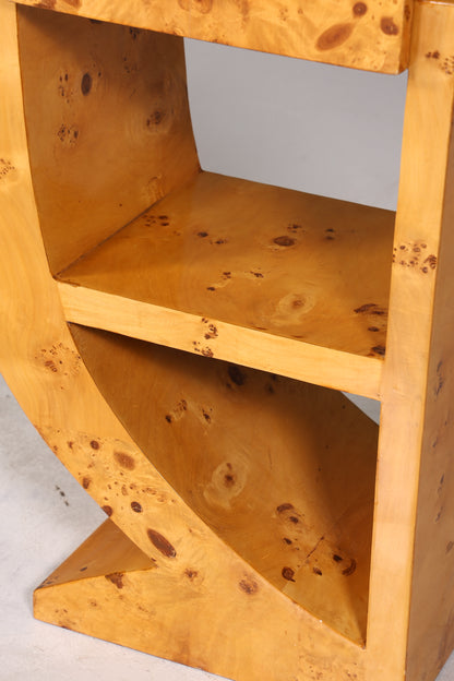 Fantastic Art Deco style side table design chest of drawers bedside table birch stand on the left