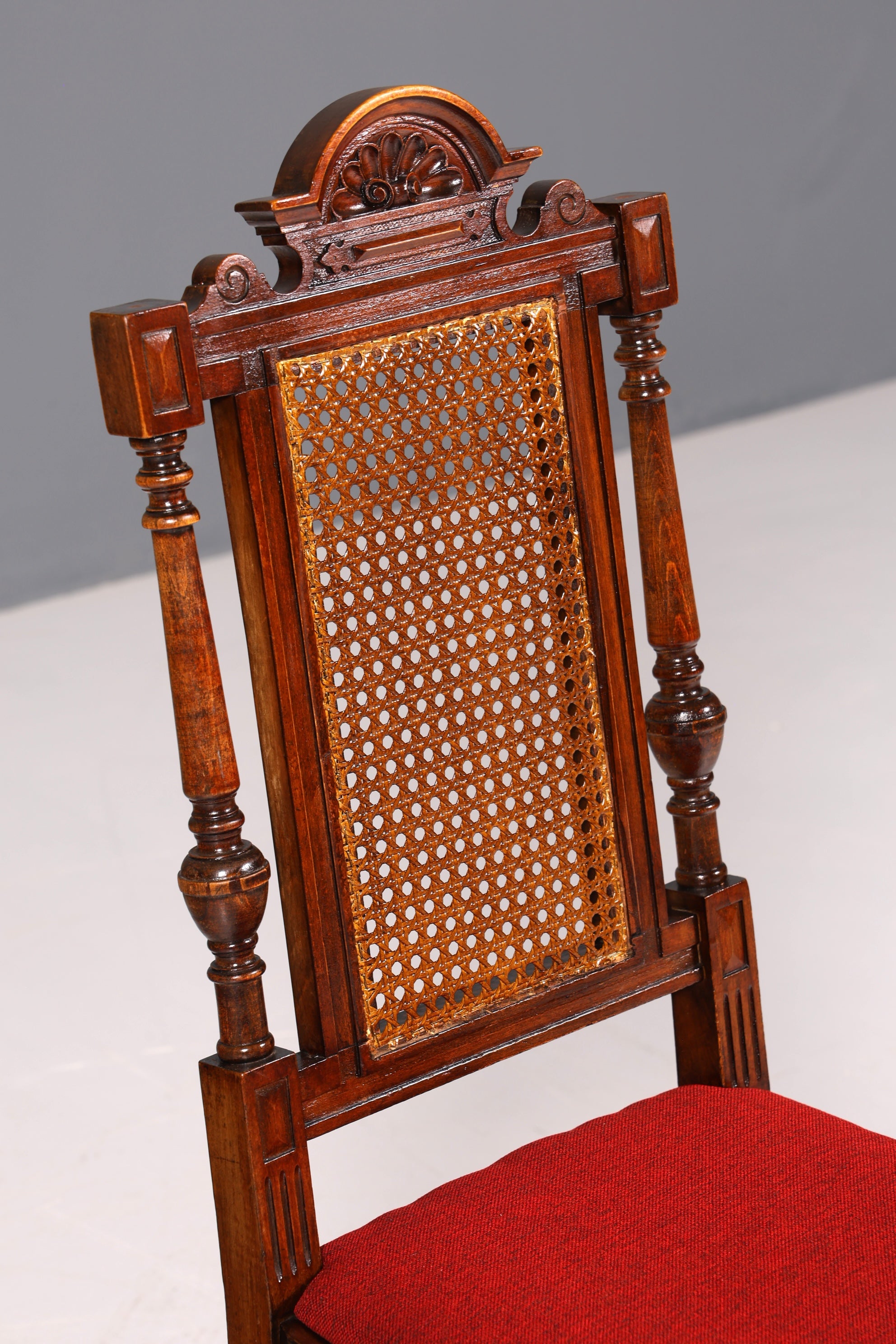 Stilvoller Gründerzeit Stuhl Antik Korbgeflecht Schreibtisch Stuhl Sekretär Stuhl Antik Küchenstuhl 1 von 2