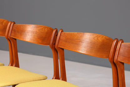 4x Original Erik Buch Stühle von Oddense Maskinsnedkeri A-S  Mid Century Danish Design Teak Holz Esszimmer Stühle Küchenstühle
