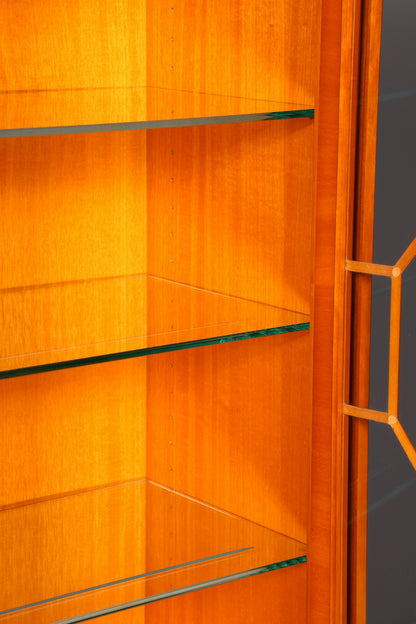 Wunderschöne Original Heldense Vitrine Englische Eibe Bücherschrank Buffet Antik Stil Glasvitrine