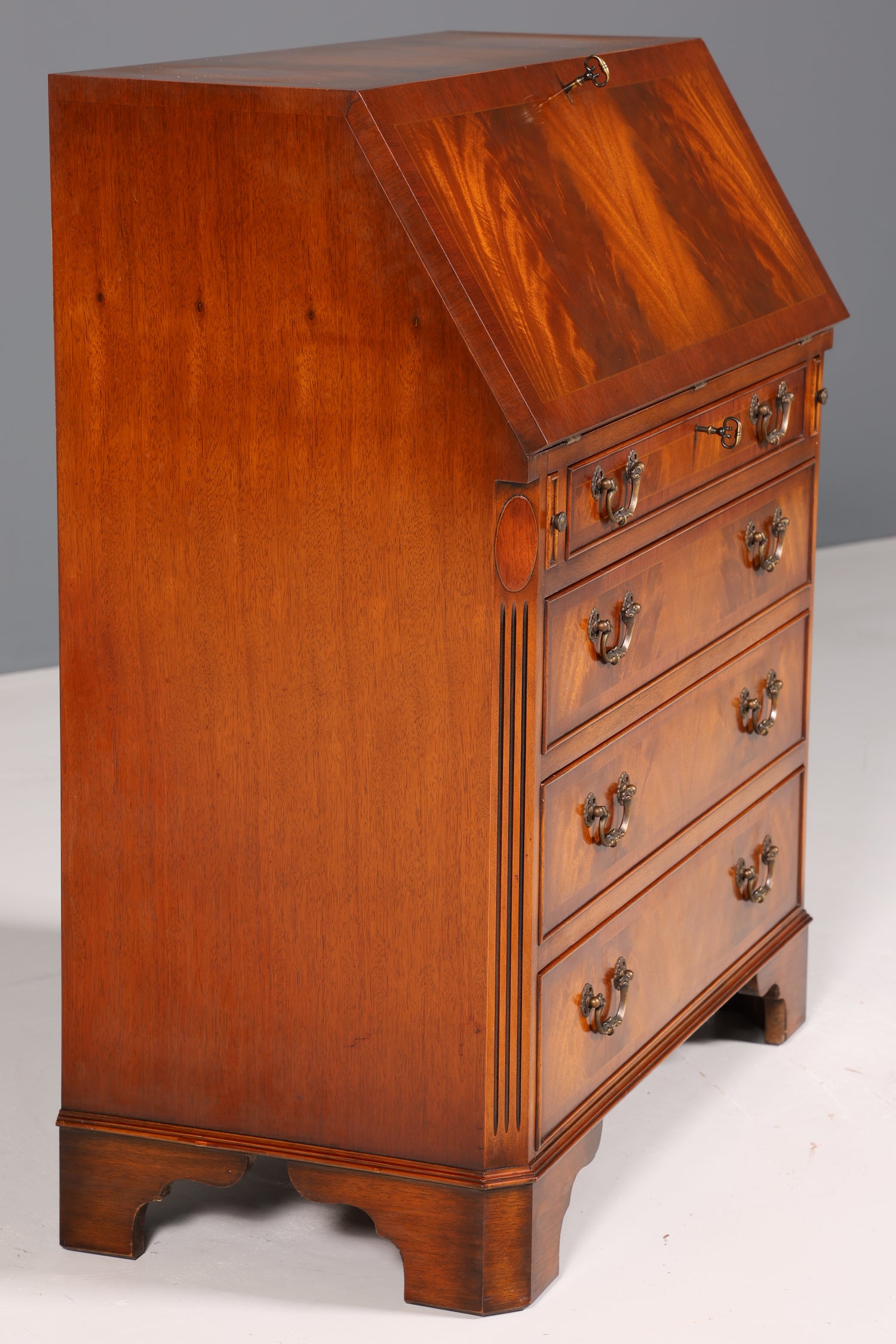 Wunderschöner Englischer Sekretär echt Leder Schreibkommode UK Schreibtisch Kommode