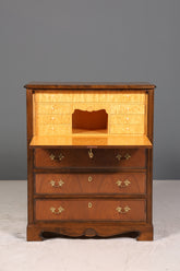 Stilvoller Sekretär im Englischen Stil Büro Vertiko Kommode Mahagoni Schreibkommode