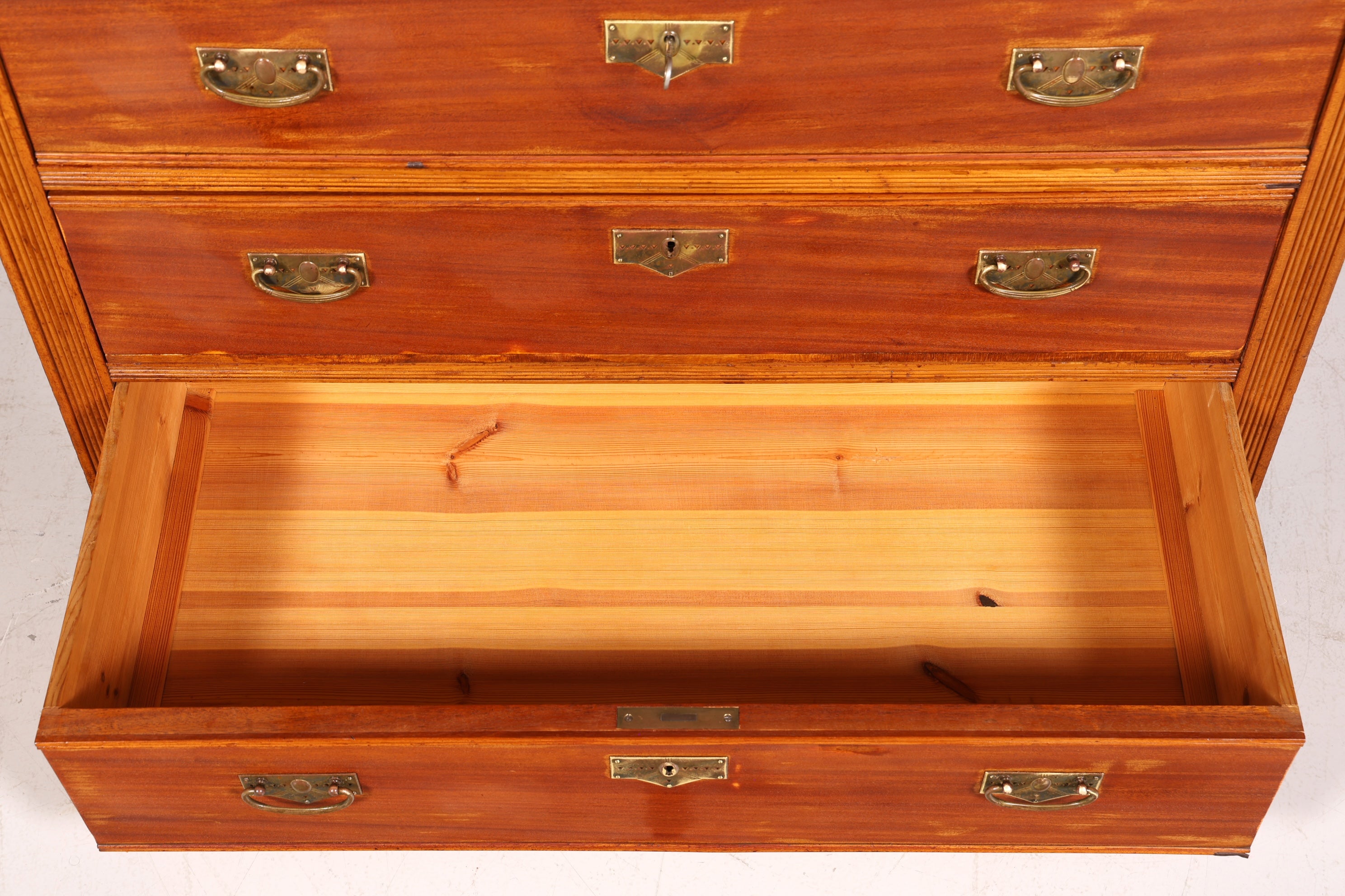 Wunderschöne Jugendstil Kommode Antik Sideboard mit Spiegel Gründerzeit Flurkommode Frisierkommode