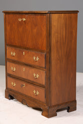 Stilvoller Sekretär im Englischen Stil Büro Vertiko Kommode Mahagoni Schreibkommode