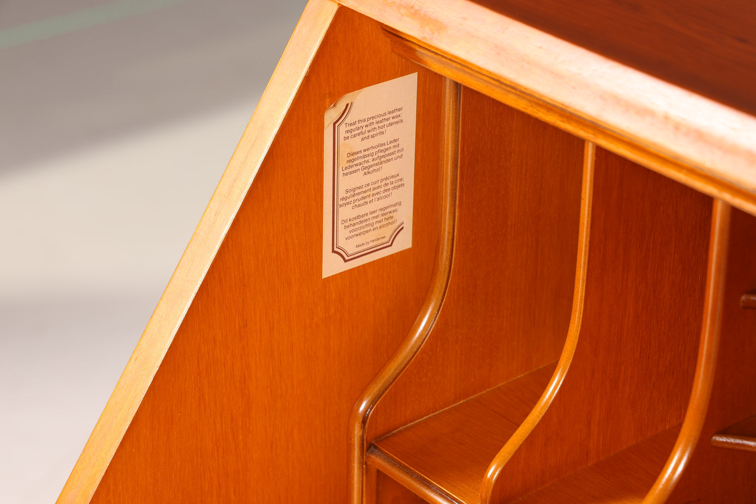 Stilvoller Englischer Sekretär Original Heldense Büro Schreibtisch Eibe Antik 60S Schreibkommode UK Schrank