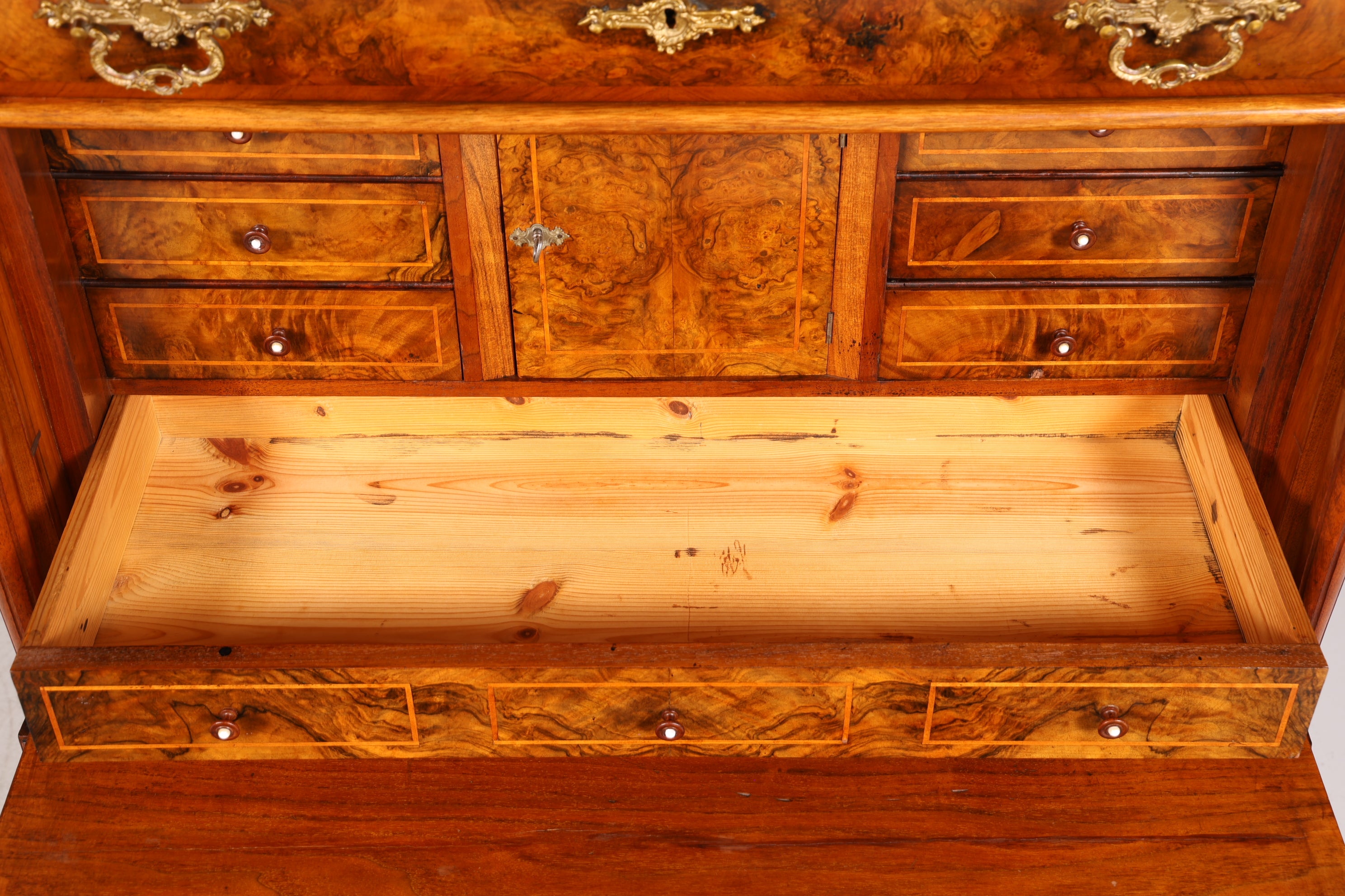 Wunderschöner Gründerzeit Sekretär Vertiko Highboard Louis Philippe Kommode um 1880