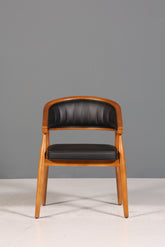 Edler Korbgeflecht Esszimmer Stuhl "Malibu Black Plus" Küchenstuhl Armlehnstuhl Buche Sekretär Stuhl