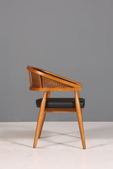 Edler Korbgeflecht Esszimmer Stuhl "Malibu Black Plus" Küchenstuhl Armlehnstuhl Buche Sekretär Stuhl