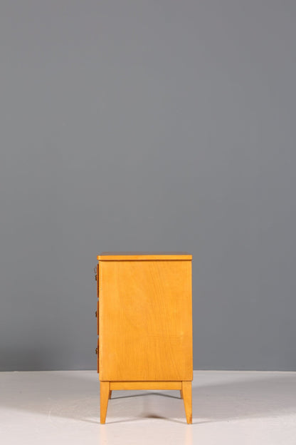 Schlichte Mid Century Kommode Vintage Sideboard Birke Wäschekommode 60er Jahre