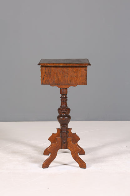 Stilvoller Gründerzeit Beistelltisch Louis Philippe Nähtisch Antik Ablagetisch um 1880