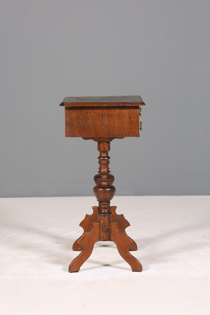 Stilvoller Gründerzeit Beistelltisch Louis Philippe Nähtisch Antik Ablagetisch um 1880