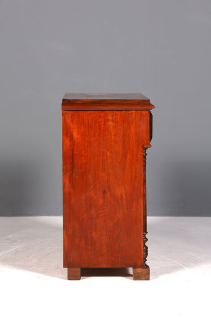 Edle Gründerzeit Kommode Louis Philippe Schubladen Kommode Vertiko Sideboard um 1880