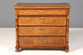 Edle Gründerzeit Kommode Louis Philippe Nussbaum Sideboard um 1880 Antik Schubladenkommode