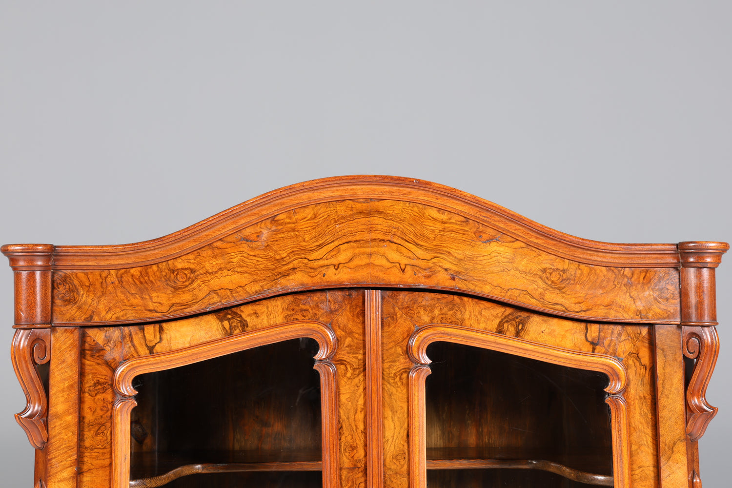 Traumhafte Louis Philippe Vitrine Antik Biedermeier Schrank echt Holz um 1880 Geschirrschrank