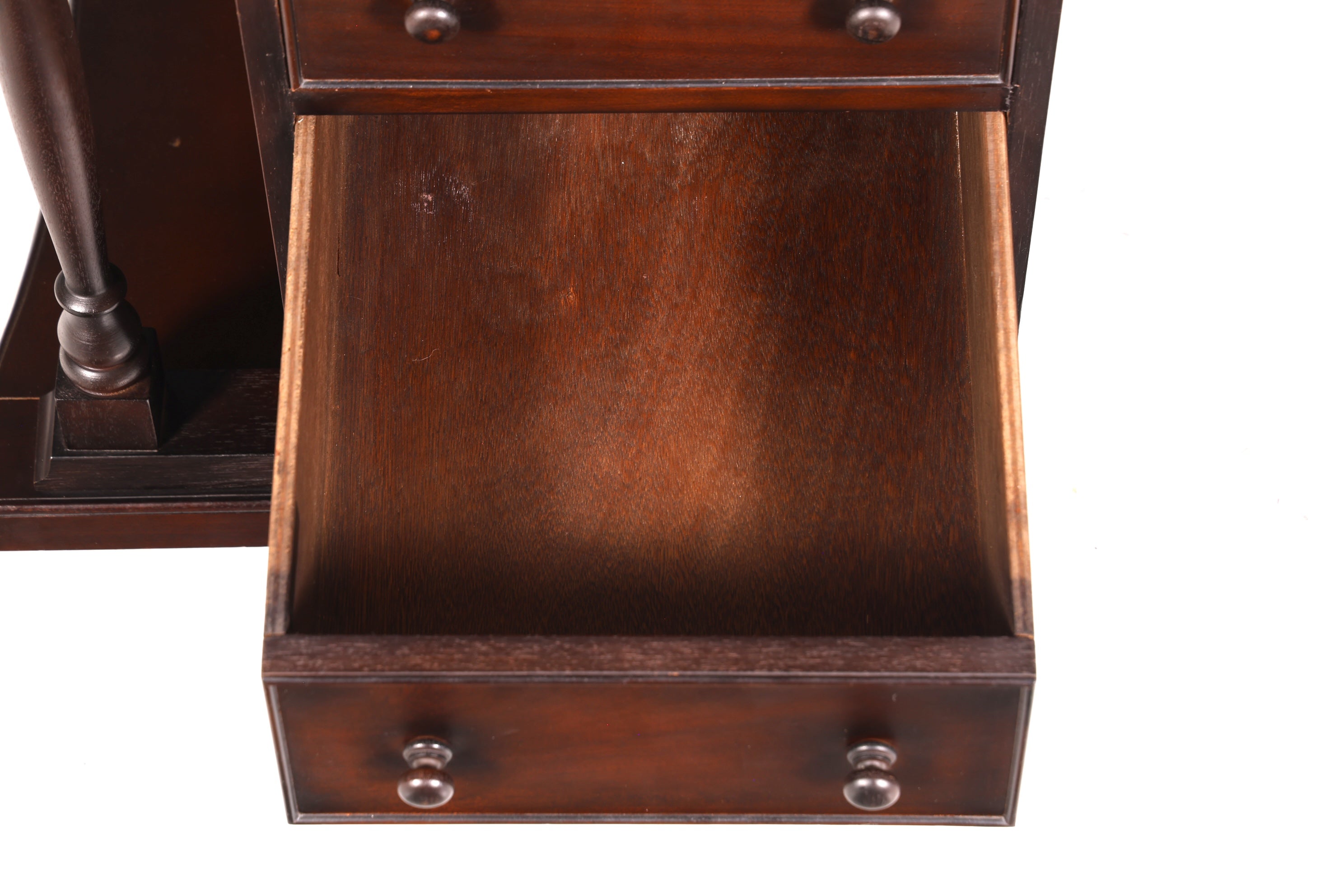 Wunderschöner Englischer Davenport Schreibtisch Desk Sekretär Lederauflage Kommode