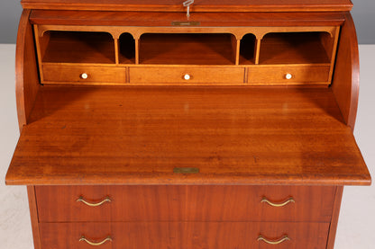Mid Century Rollladen Sekretär von Bröderna Gustafssons Träindustri &quot;Made in Sweden&quot; Büro Schrank Schreibkommode 60s Schreibmöbel