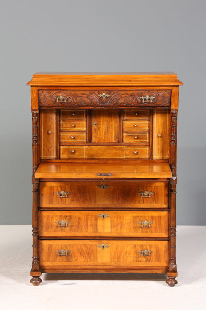 Wunderschöner Gründerzeit Sekretär Vertiko Highboard Jugendstil Kommode Schrank um 1880