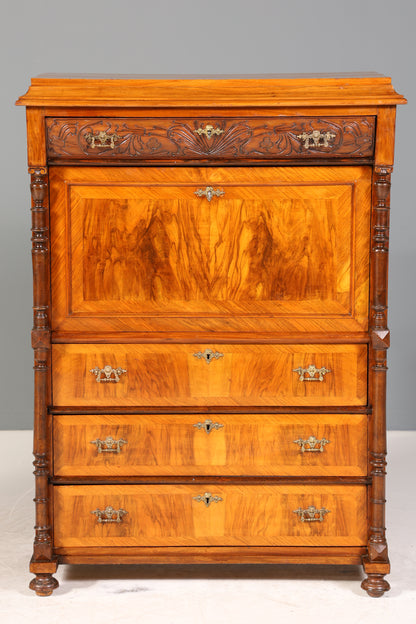 Wunderschöner Gründerzeit Sekretär Vertiko Highboard Jugendstil Kommode Schrank um 1880